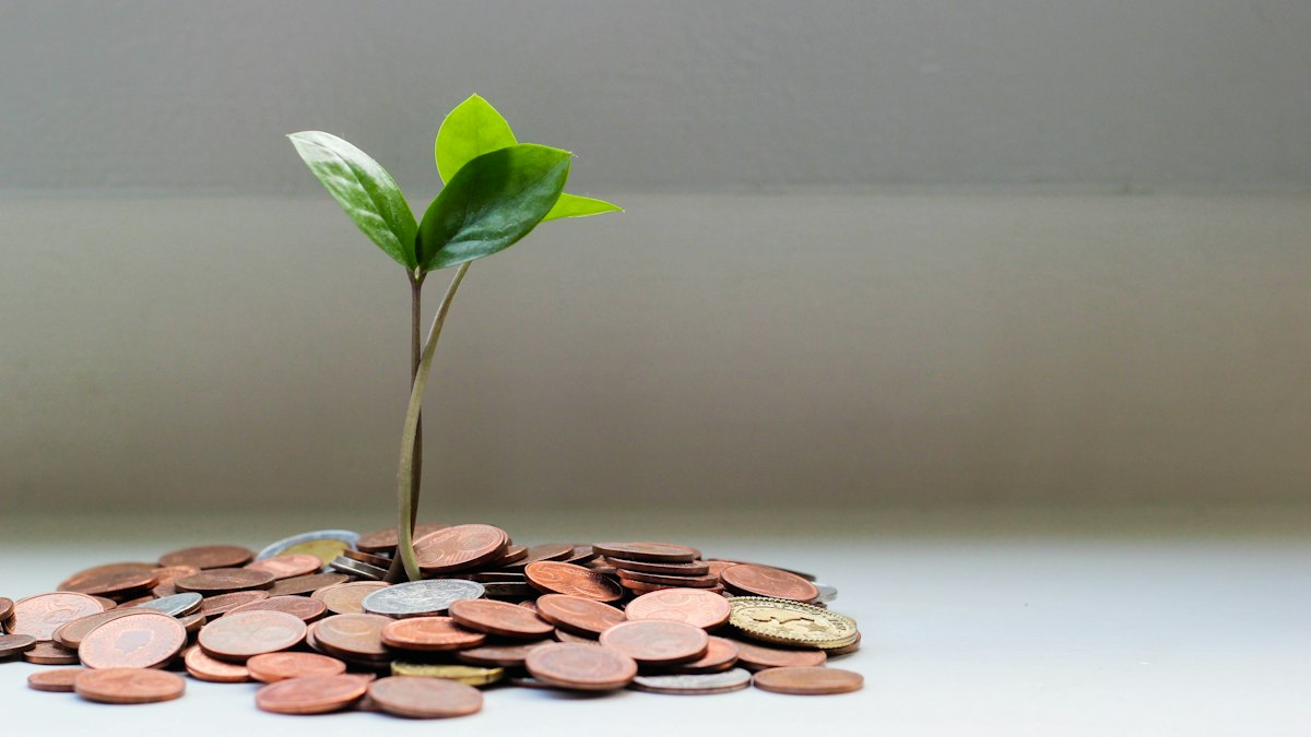 Cálculo de ingresos y ahorro sobre una mesa
